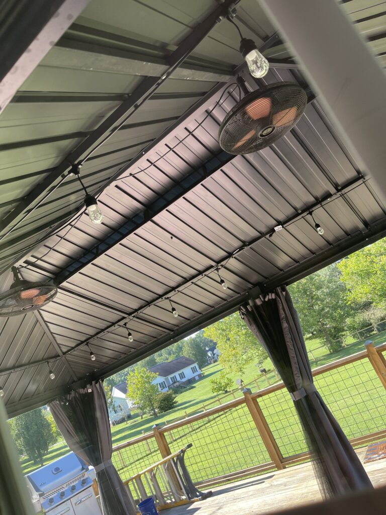 porch fan and light installation