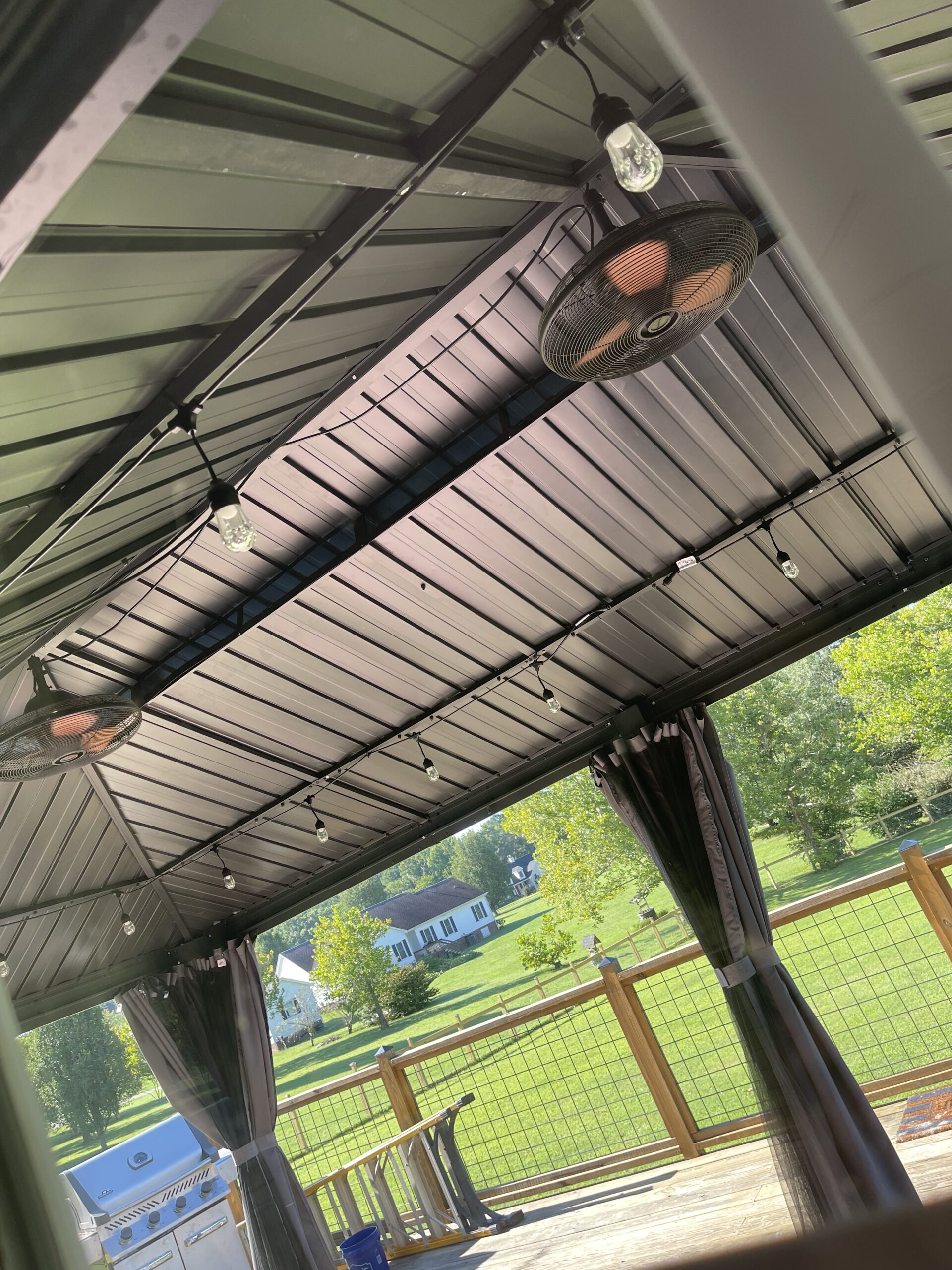 Shed Electric Wiring 1 porch fan and light installation