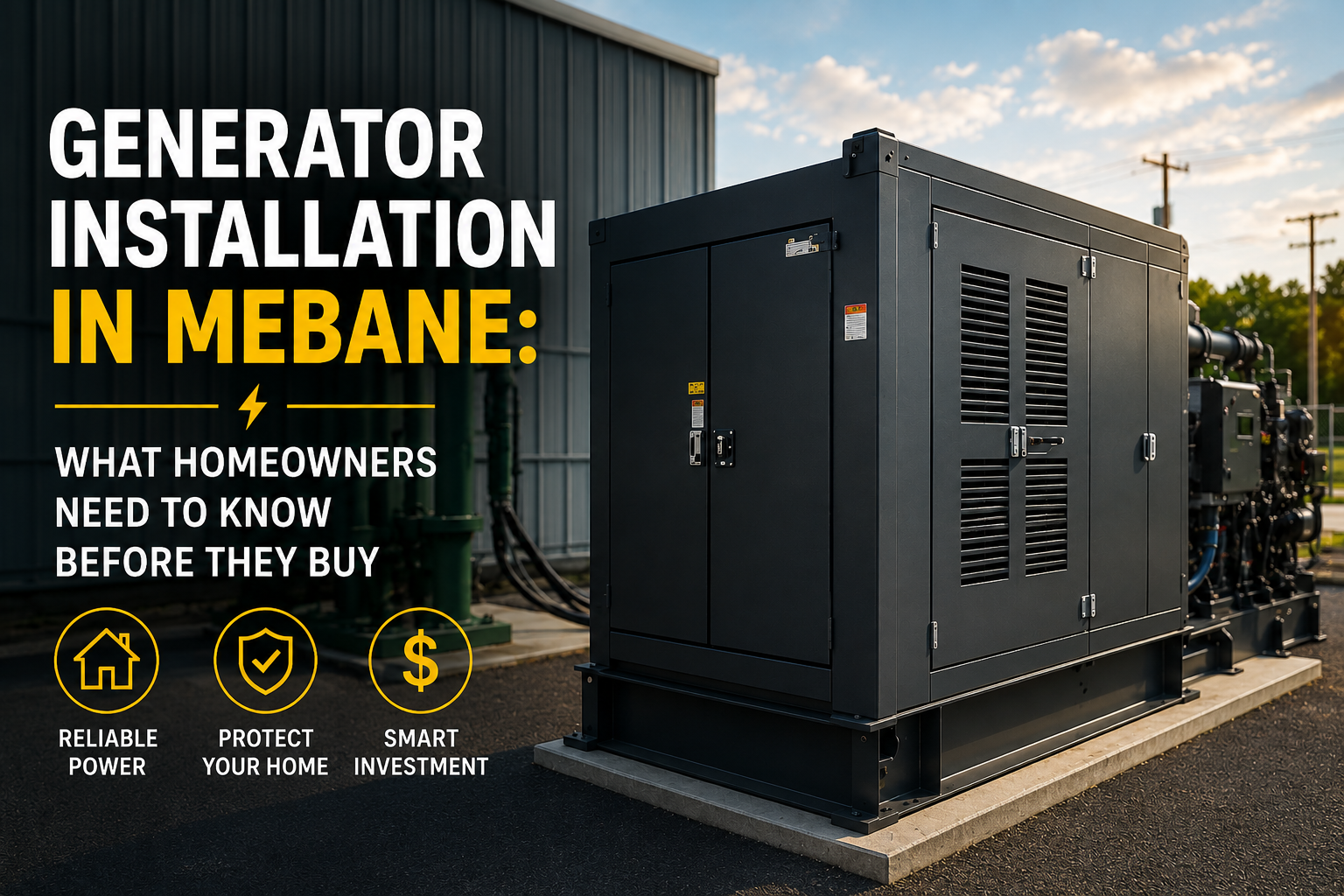 Generator Installation in Mebane: What Homeowners Need to Know Before They Buy 1 Generator Installation in Mebane: What Homeowners Need to Know Before They Buy