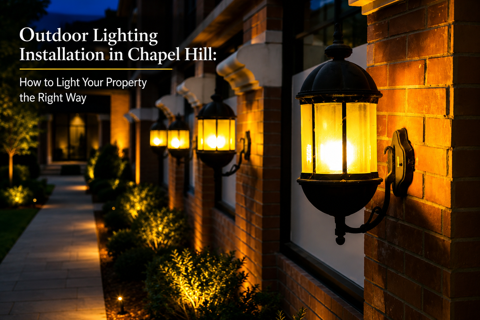 Outdoor Lighting Installation in Chapel Hill: How to Light Your Property the Right Way